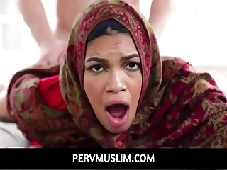 PervMuslim - Virgin Muslim Stepsister Wide Hijab fucks Stepbrother- Maya Farrell